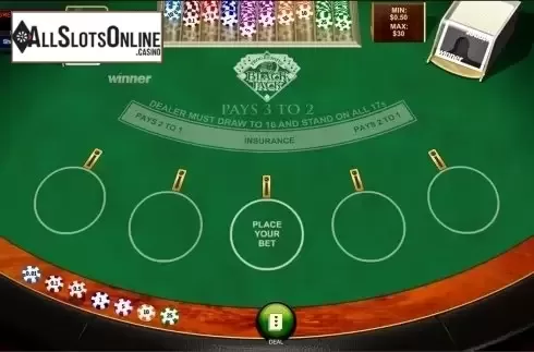 Game Screen. Blackjack Progressive (Playtech) from Playtech