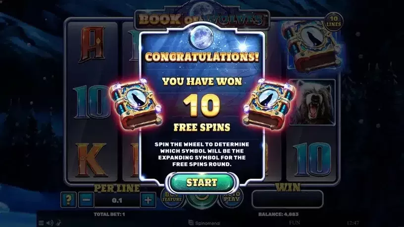 Book Of Wolves slot screenshot 3