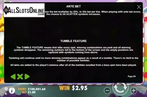 Avalanche feature screen