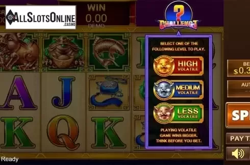 Reels screen. Challenge Golden Pig from PlayStar