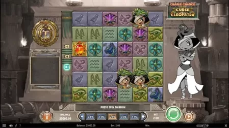 Charlie Chance and the Curse of Cleopatra slot screenshot 1