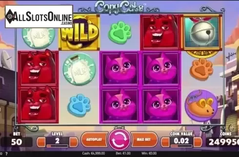 Screen. Copy Cats from NetEnt
