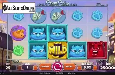 Screen 1. Copy Cats from NetEnt