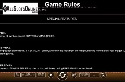 Game Rules. Corrida Romance from Wazdan