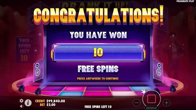 Crank It Up slot screenshot 3
