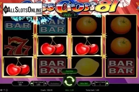 Win Screen. Criss Cross 81 from Wazdan