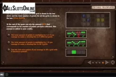 Paylines. Dice O Clock from GAMING1