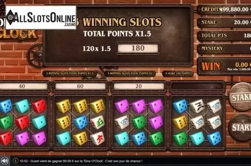 Win Screen 2. Dice O Clock from GAMING1