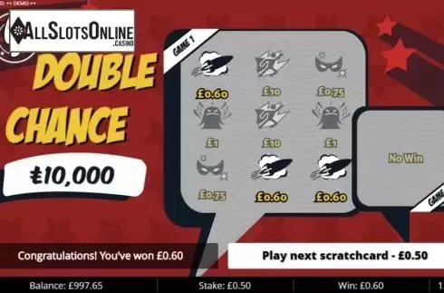 Win Screen 3. Double Chances S from Gluck Games