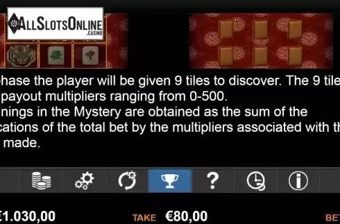 Mystery symbol screen