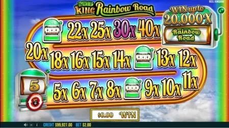 Emerald King Rainbow Road slot screenshot 4