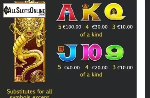Paytable 2. Fortune Monkey from Markor Technology