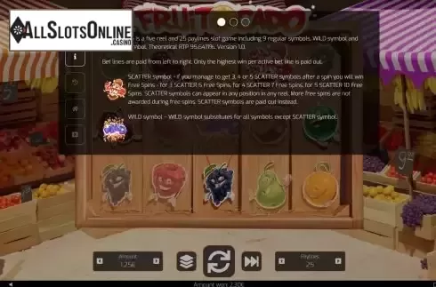 Pay Table screen