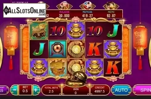 Reel screen. Fu Lu Shou XI from Popular Gaming