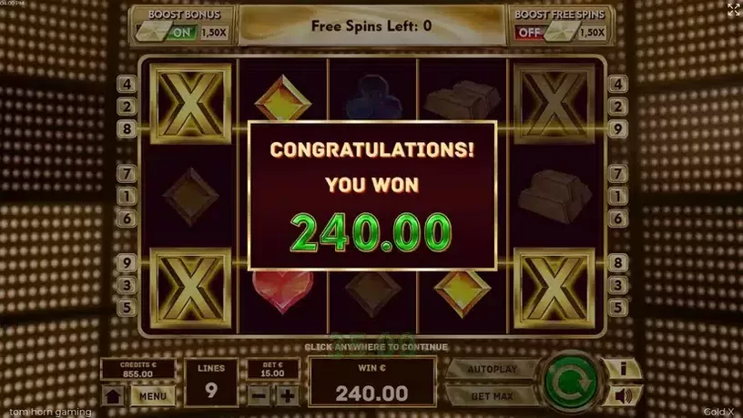 Gold X slot screenshot 6