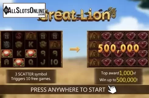Start screen 1. Great Lion (Dragoon Soft) from Dragoon Soft