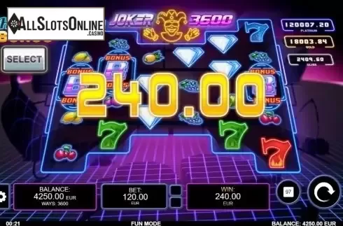 Win Screen 2. Joker 3600 from Kalamba Games