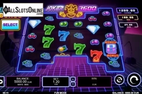 Reel Screen. Joker 3600 from Kalamba Games