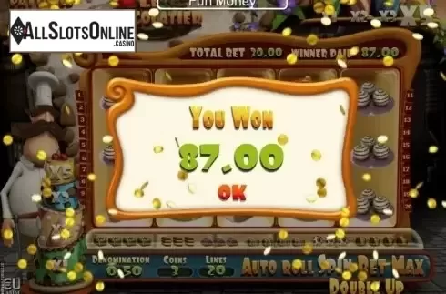 Win screen. Le Chocolatier (SkillOnNet) from SkillOnNet
