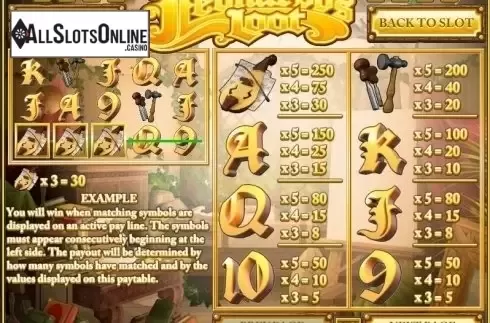 Screen2. Leonardo's Loot from Rival Gaming