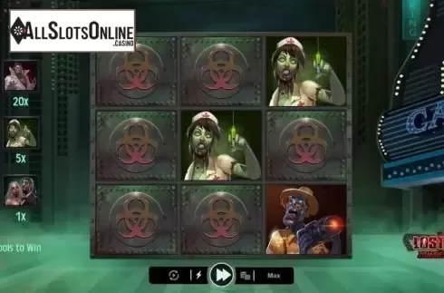Game Screen 3. Lost Vegas Zombie Scratch from Microgaming