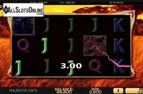 Win Screen 2. Majestic Cats from High 5 Games