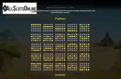 Paylines screen