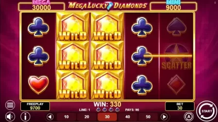 Mega Lucky Diamonds slot screenshot 4