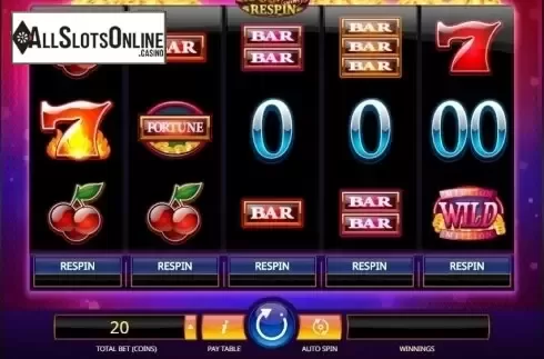 Game Workflow screen . Million Coins Respins from iSoftBet