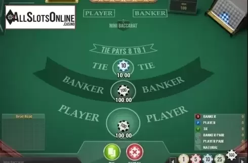 Game Screen 1. Mini Baccarat (Play'n Go) from Play'n Go