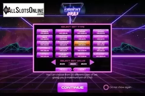 Start Game screen 3
