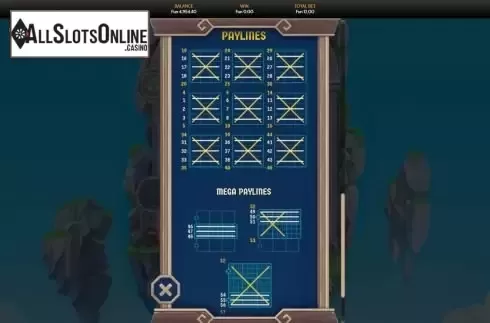 Paylines screen