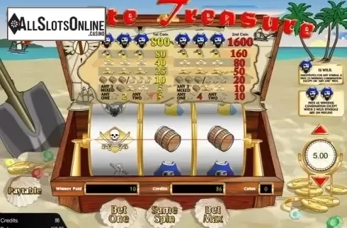 Win Screen. Pirate Treasure (Amaya) from Amaya