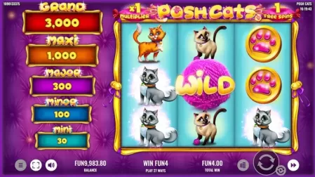 Posh Cats slot screenshot 4