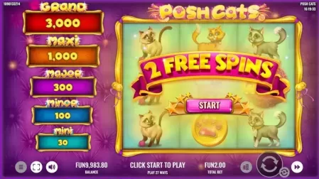 Posh Cats slot screenshot 3