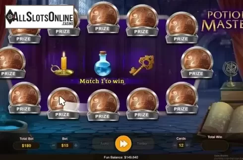 Scratch card game screen