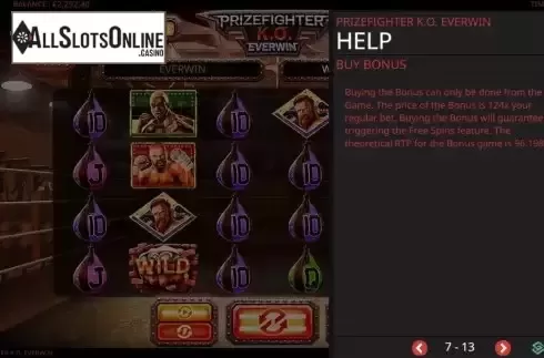 Buy feature screen