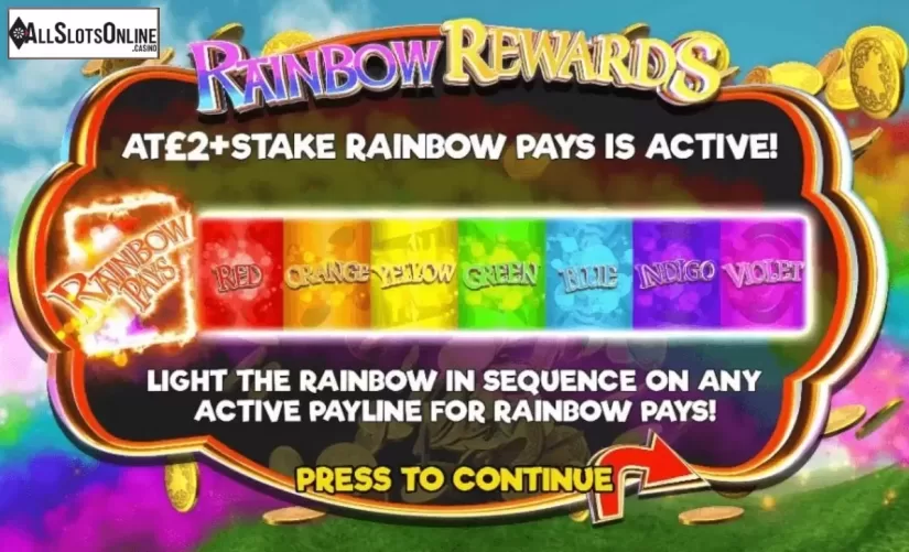 Start Screen. Rainbow Rewards from CR Games
