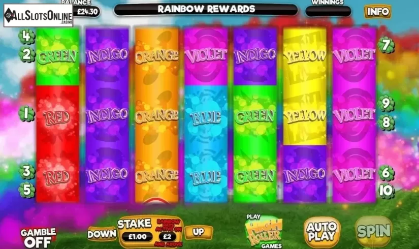 Reel Screen 2. Rainbow Rewards from CR Games