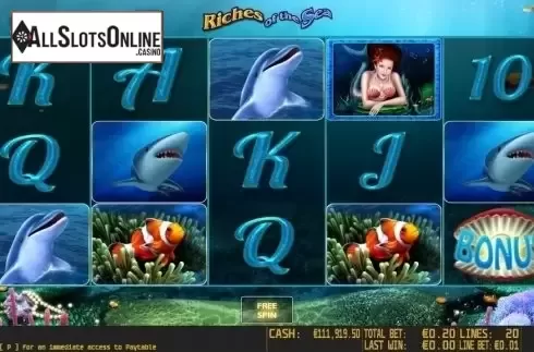 Free spins. Riches of the Sea HD from World Match