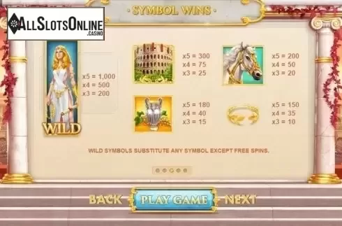 Screen2. Roman Gold from Cayetano Gaming