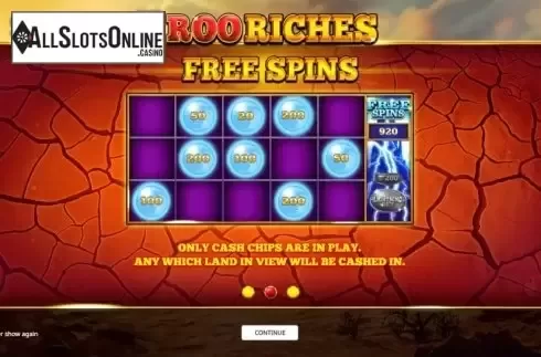 Start Screen. Roo Riches from iSoftBet