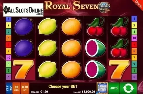 Reel Screen . Royal Seven GDN from Gamomat