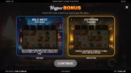 Sadie Swift: Guns’n Glyphs slot screenshot 2