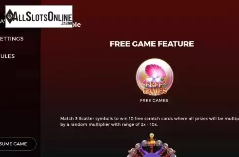 Free Game feature screen