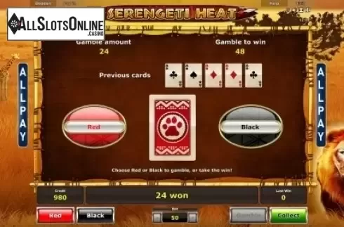 Paytable 3. Serengeti Heat from Novomatic