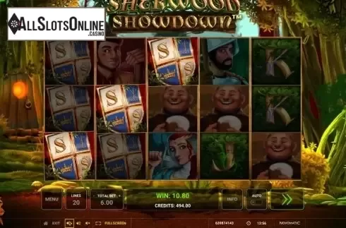 Win Screen 1. Sherwood Showdown from Greentube