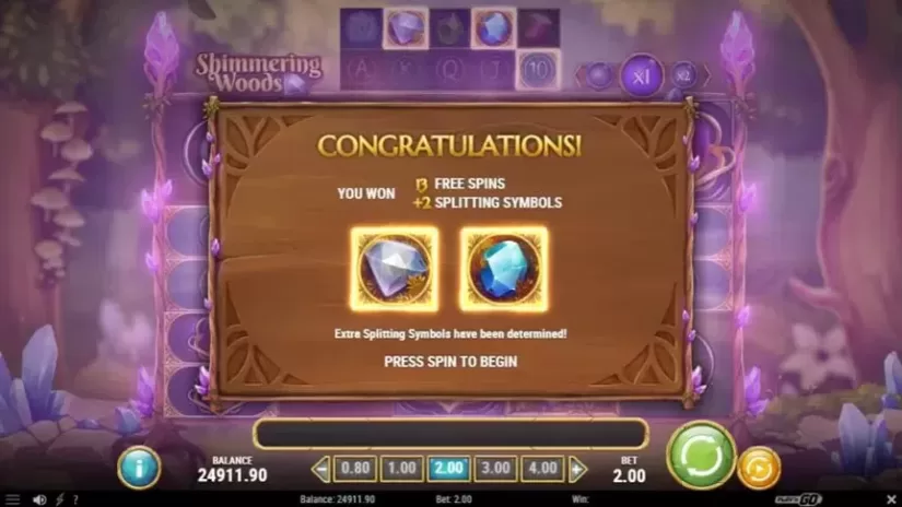 Shimmering Woods slot screenshot 3