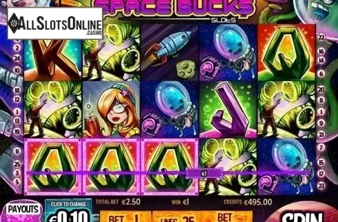 Win Screen . Space Bucks from BetConstruct