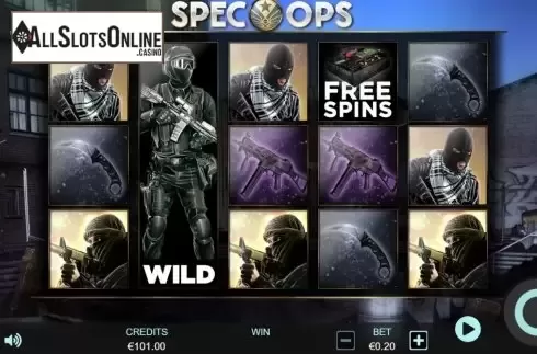 Reel screen. Spec-Ops from Cubeia